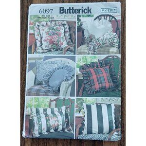 BUTTERICK Sewing Pattern 6097 Pillows - 8 different Pillows - Cut